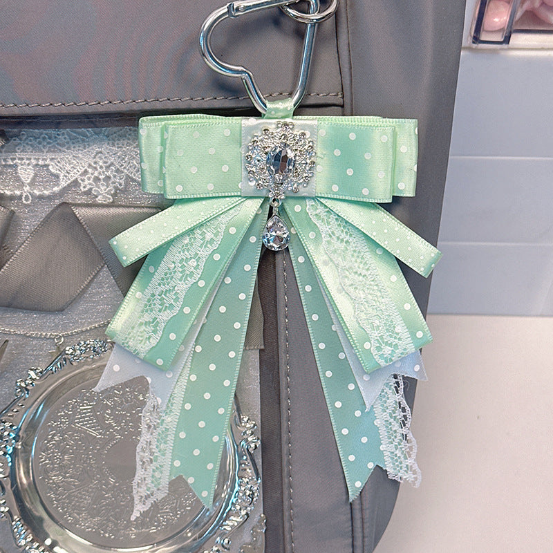 Cheering Fan Bow-knot Keychain Pin Pendant
