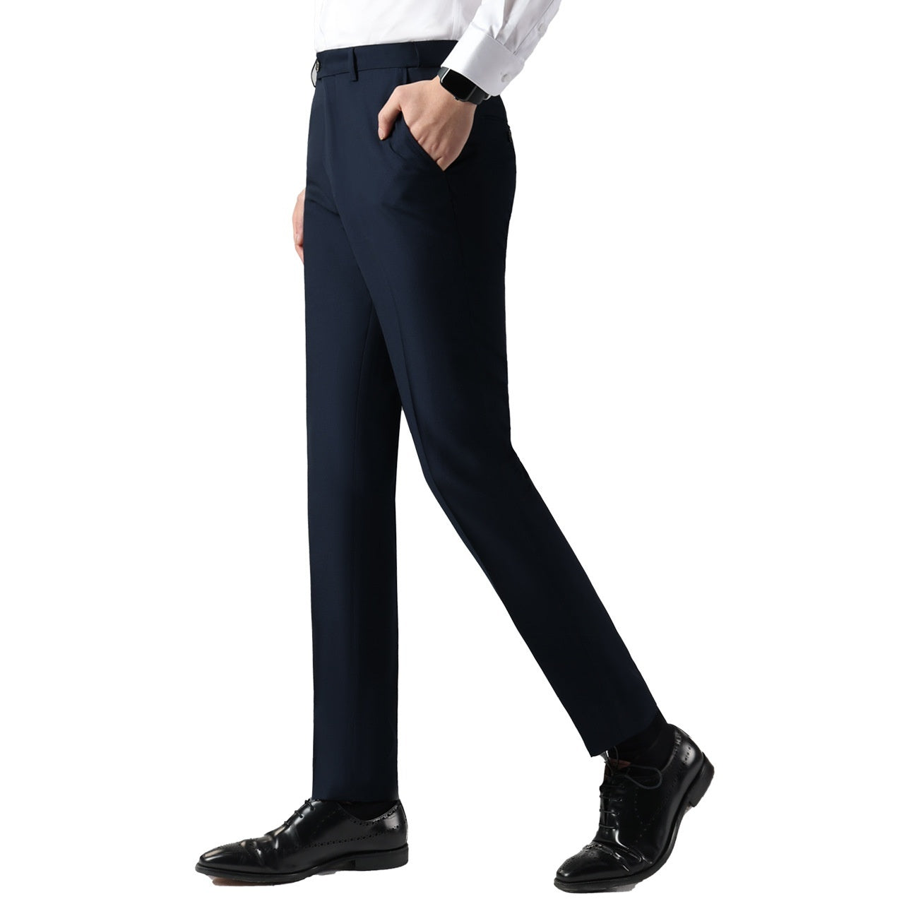 Mens Drapey Dress Pants Business-Casual Formal Wear