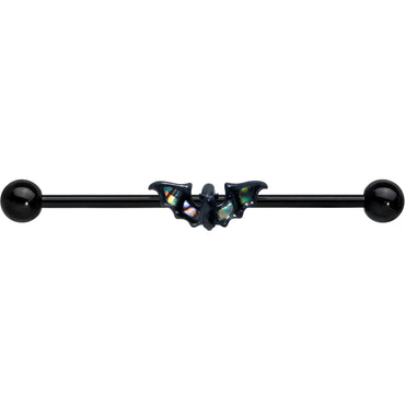 14G Flying Black Bat Industrial Barbell 38mm