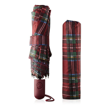 Eklips Automatic Checkered Umbrella - Waterproof, Windproof, Compact Design