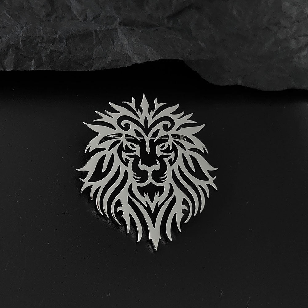 Retro Hollowed-Out Lion Brooch Accessory