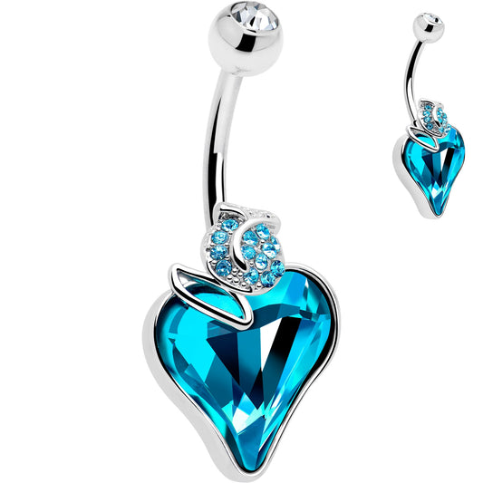 Clear Blue Gem Strawberry Love Belly Ring