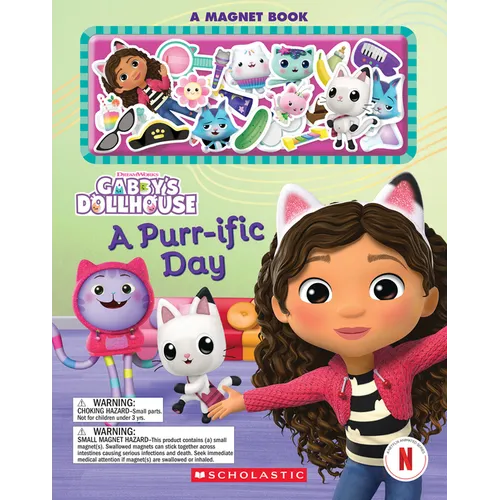 A Purr-Ific Day (Gabby's Dollhouse Magnet Book) - Paperback