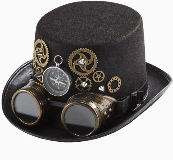 Heavy Metal Gear Compass Magic Hat Party Decor Goggles Hat