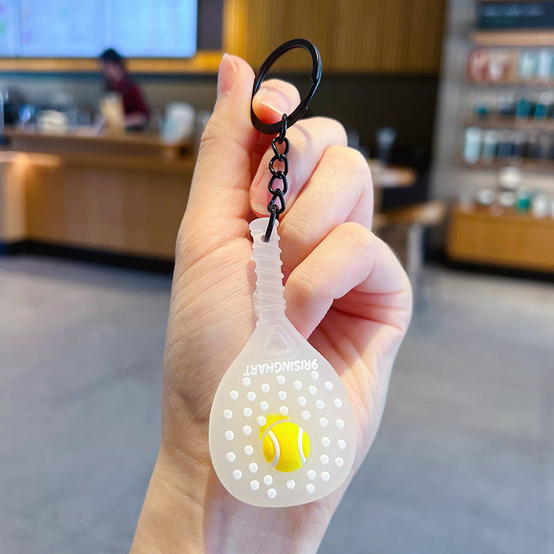Creative Tennis Racket Sports Keychain Pendant