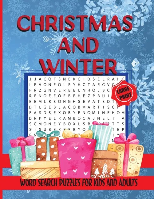 Christmas and Winter Word Search Puzzles for Kids and Adults: 60 Jumbo Word Search Puzzles, Activity Game for Kids and Adults - Paperback