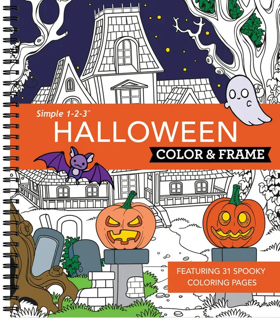 Color & Frame - Halloween (Coloring Book) - Spiral