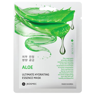 JKosmec Hydrating Aloe Vera Korean Face Mask - Intensive Moisturizer for All Skin Types
