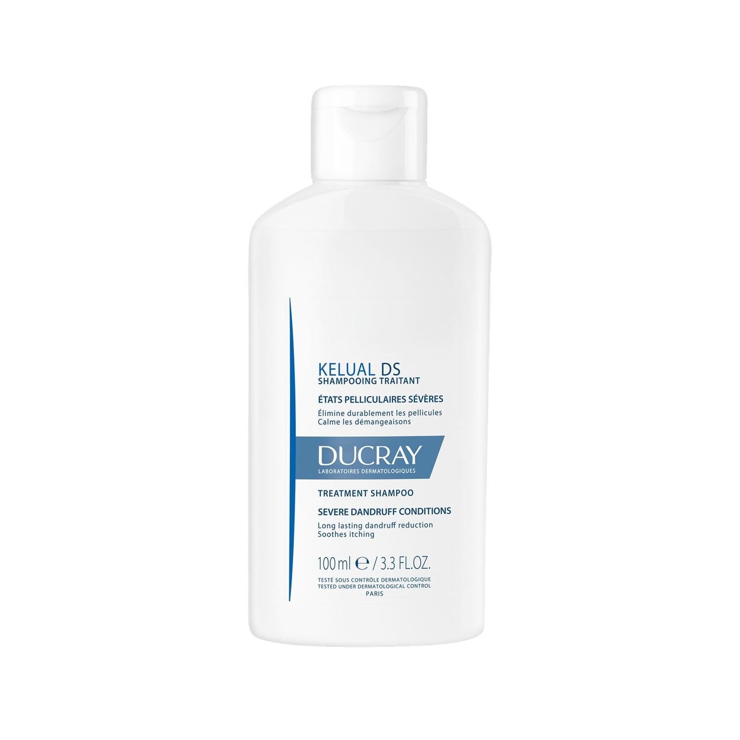 Ducray Kelual DS Anti-Dandruff Shampoo for Persistent Dandruff - Dermatologically Tested, 3.38 fl oz