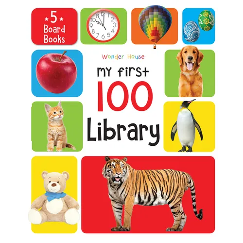 My First 100 Library: Boxset of 5 Early Learning Board Books - Board Book
