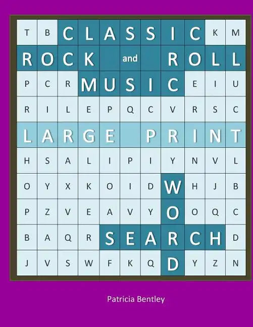 Classic Rock and Roll Music Large Print Word Search - Paperback
