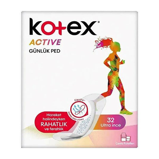 Kotex Ultra-Thin Sanitary Pads for Women - 32 Count, Fragrance-Free, Breathable & Comfortable