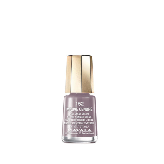 Mavala Mini Color 152 Mauve Cendre Nail Polish - Portable 0.17 fl oz Travel-Sized Cosmetic Nail Coloring