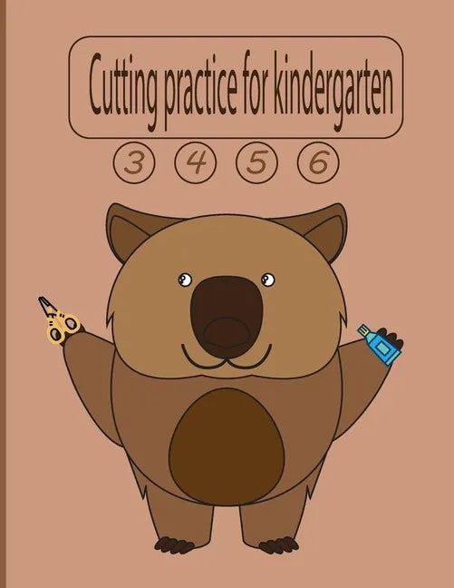 cutting practice for kindergarten: learning to cut with scissors for kids, scissor skills preschool for kids age 3-5, cut and glue workbook - Paperback