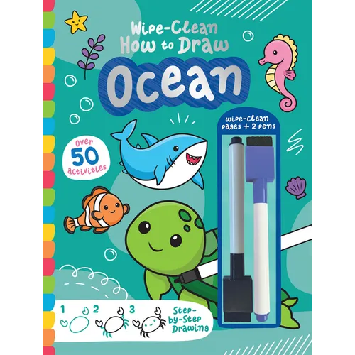 Wipe-Clean How to Draw Ocean - Hardcover