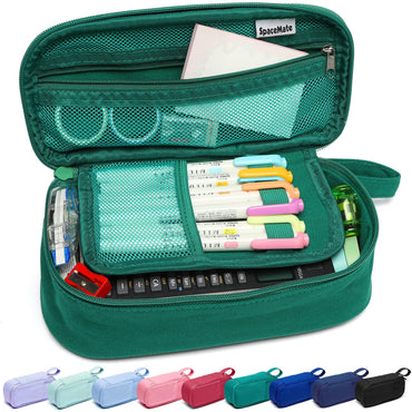 Large Pencil Case 1800ml - Heavy Duty Canvas School Supplies Organizer for Kids Students