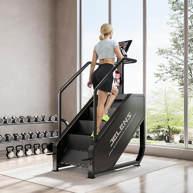 Stair Stepper Machine with LED Screen 440 LBS, Commercial Grade Stair Climber Exercise Machine for Home with 15 Resistance Levels for Cardio, 24-164 Steps/Minute
