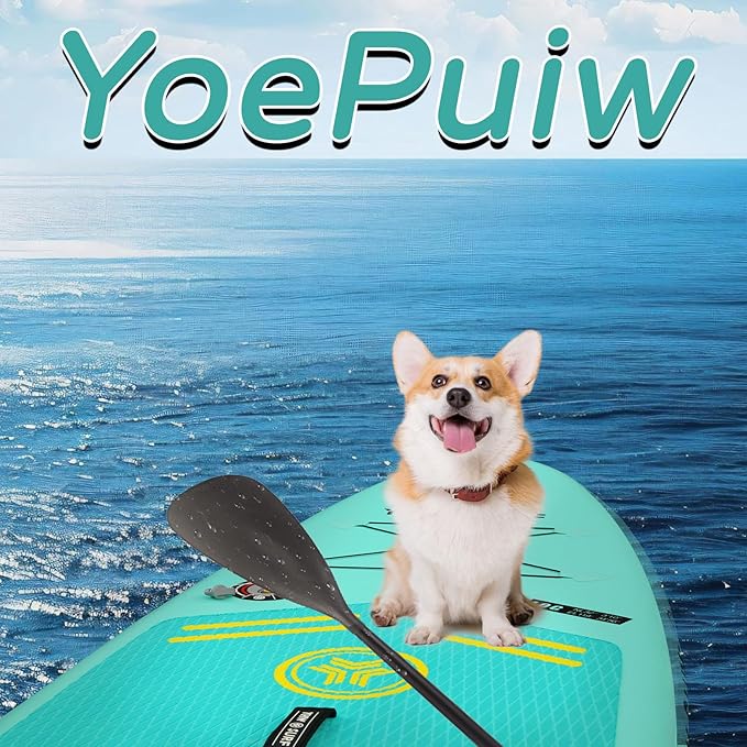 10.6”32“6 Premium Inflatable Stand Up Paddle Boards with Durable SUP Paddle Board Accessories Wide Stable Design Includes Backpack Required Parts Non-Slip Comfort Deck for Youth & Adults