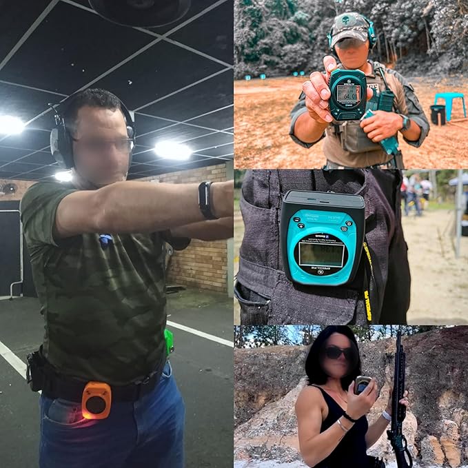 Shot Timer for Shooting - Upgraded Shooting Timer for Training & Dry Fire Practice, Loud Buzzer and Auto-Backlight, Ideal for IPSC, IDPA, USPSA