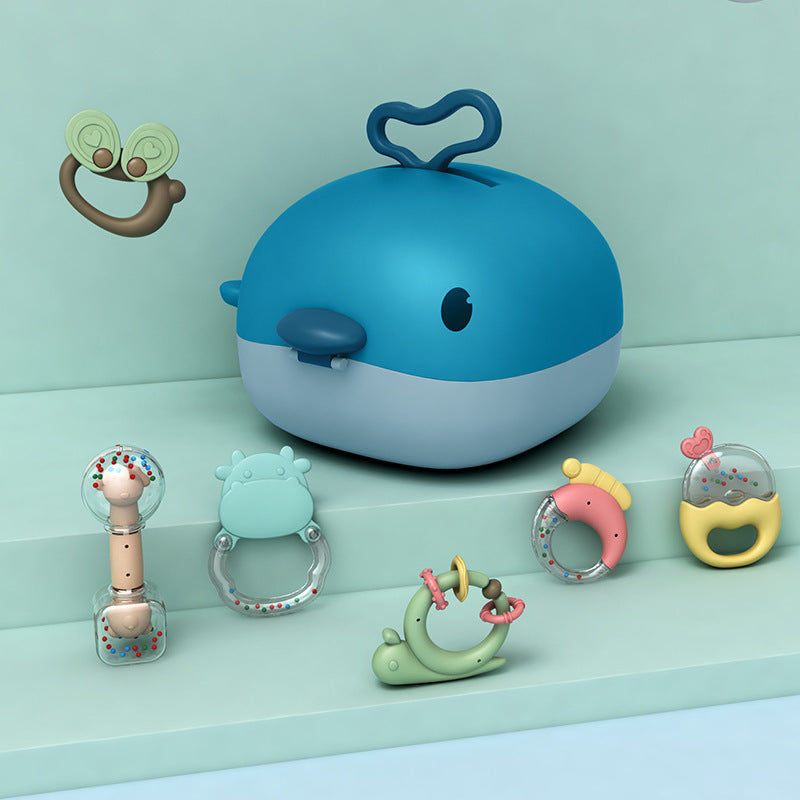 Montessori Teether Package Rattles For Babies Newborns 0 12 Months Educational Teethers For Teeth Hanging Girl Music Mobile Crib