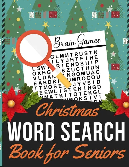 Christmas Word Search Book for Seniors: Holiday themed word search puzzle book Puzzle Gift for Word Puzzle Lover Brain Exercise Game - Paperback