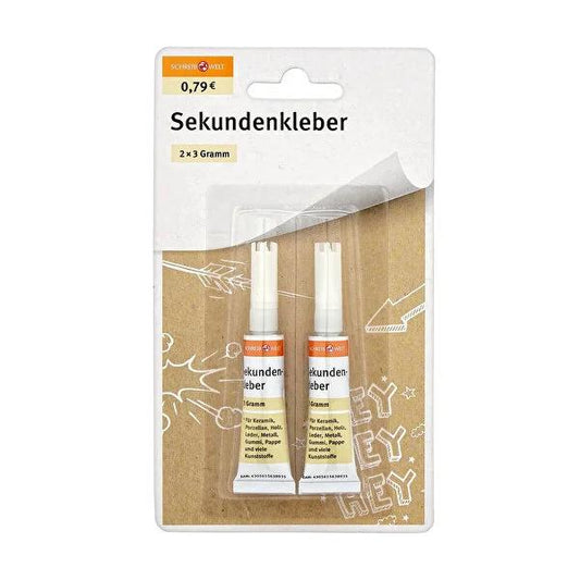 Schreibwelt Japon - Multi-Material Adhesive for Crafting & Repair (2*3g) - Versatile, Portable & Reliable Bonding Solution