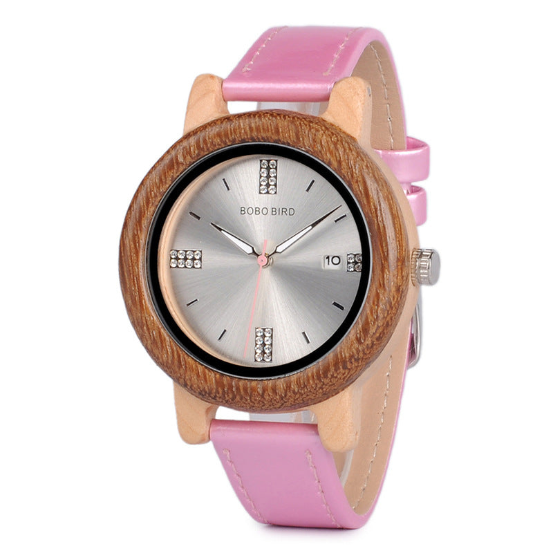 Wooden Watch Simple And Casual Quartz Movement