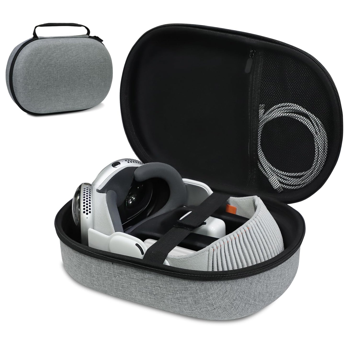 TanReginal Carrying Case for Apple Vision Pro Ultimate Protection for Apple Vision Pro Accessories Hard Apple Vision Pro Travel Bag with Internal Compartments and Silicone Handle Grip