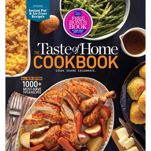 Taste of Home Fifth Edition Cookbook with Bonus Kitchen Hacks: 1000+ Recipes, Baking Techniques, Instant Pot & Air Fryer Chapter - 5-Ring Binder - Hardcover