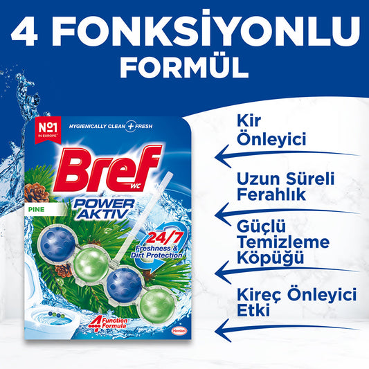 Bref Toilet Block Duopack Pine - Effective Cleaning | 2 Pack