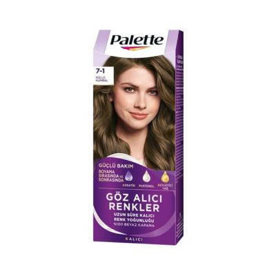 Palette Ash Blonde Hair Dye - 7-1 KŸllŸ Kumral: Achieve Cool, Dazzling Blonde Hair at Home with Palette Hair Coloring