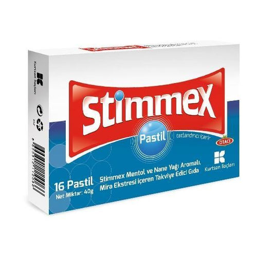 Stimmex Throat Lozenges with Mira Extract, Menthol & Peppermint - 16 Count