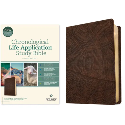 NLT Chronological Life Application Study Bible, Second Edition (Leatherlike, Heritage Oak Brown) - Imitation Leather
