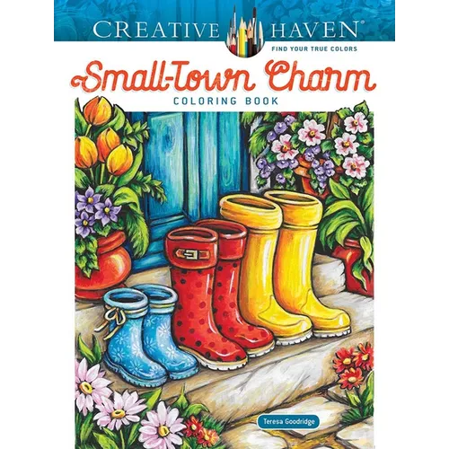Creative Haven Small-Town Charm Coloring Book - Paperback