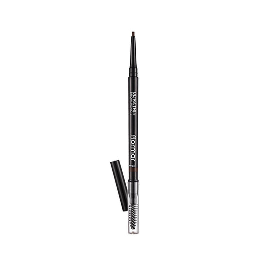 Flormar Ultra Thin Eyebrow Pencil - Waterproof, Long-Lasting, Precision Tip & Brow Brush - Eyebrow Makeup for Natural Look