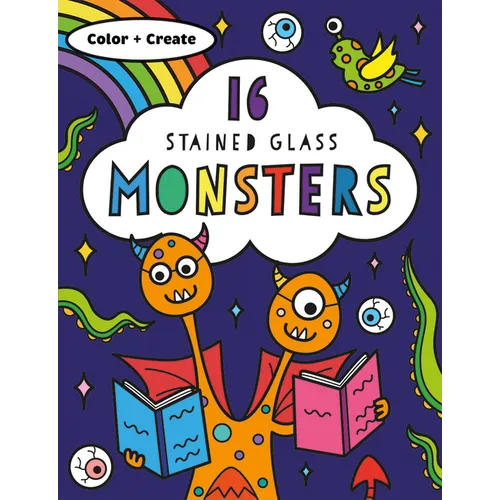 Stained Glass Coloring Monsters - Paperback