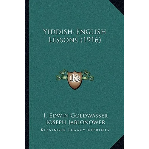 Yiddish-English Lessons (1916) - Paperback