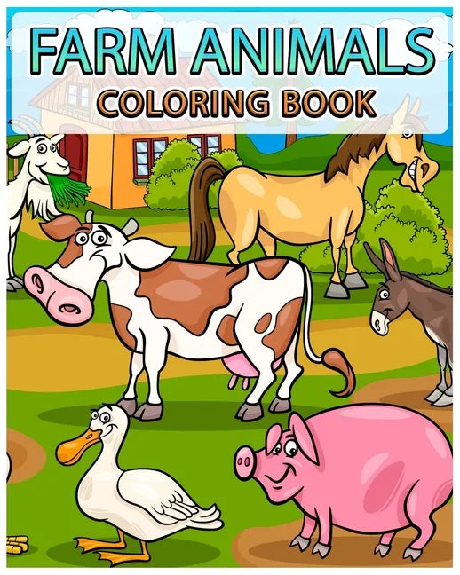 Farm Animals Coloring Book: Kids Coloring Book - Animals Coloring Book - Paperback