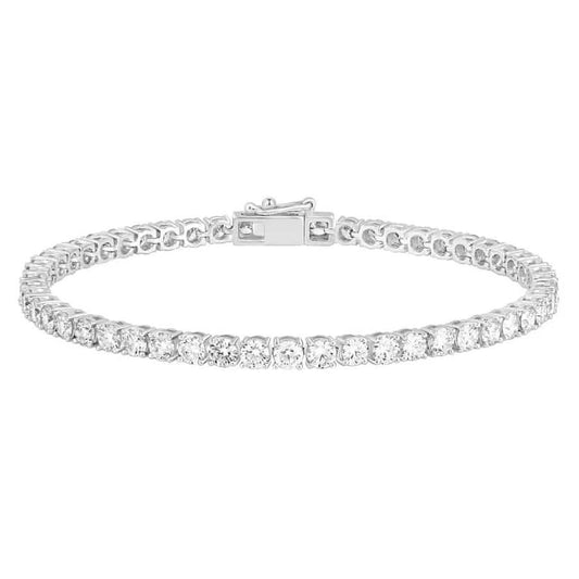 8Ct Lab Grown IGI Certified Diamond Women's Tennis Bracelet 14K White Gold 6"