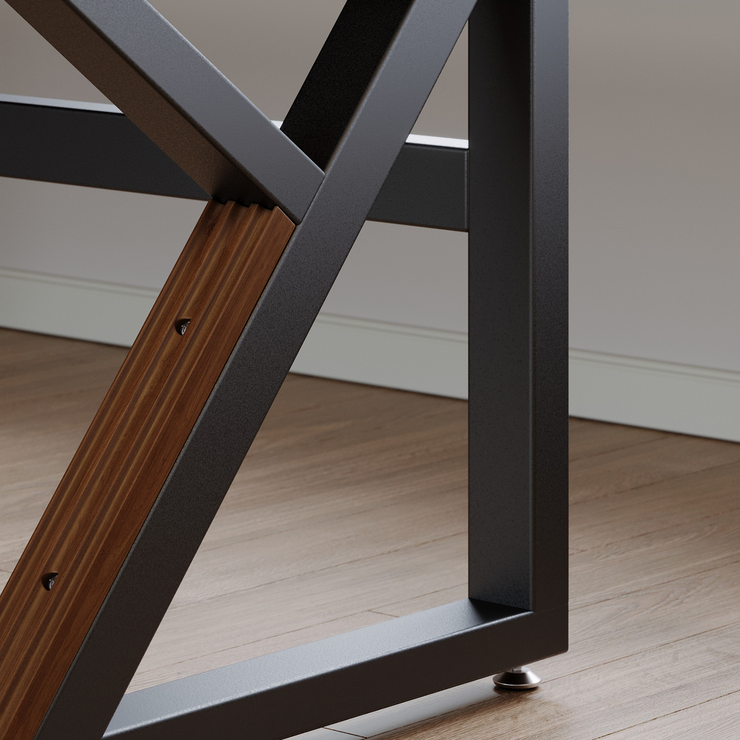 Solid Wood 63-Inch Extra Long Desk,Thickened Desk,Two Person Double Desk for ...