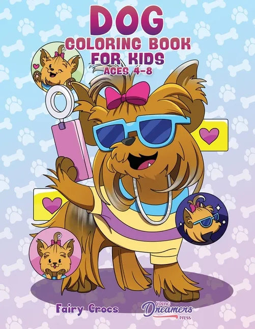 Dog Coloring Book for Kids Ages 4-8: Cute and Adorable Cartoon Dogs and Puppies - Paperback