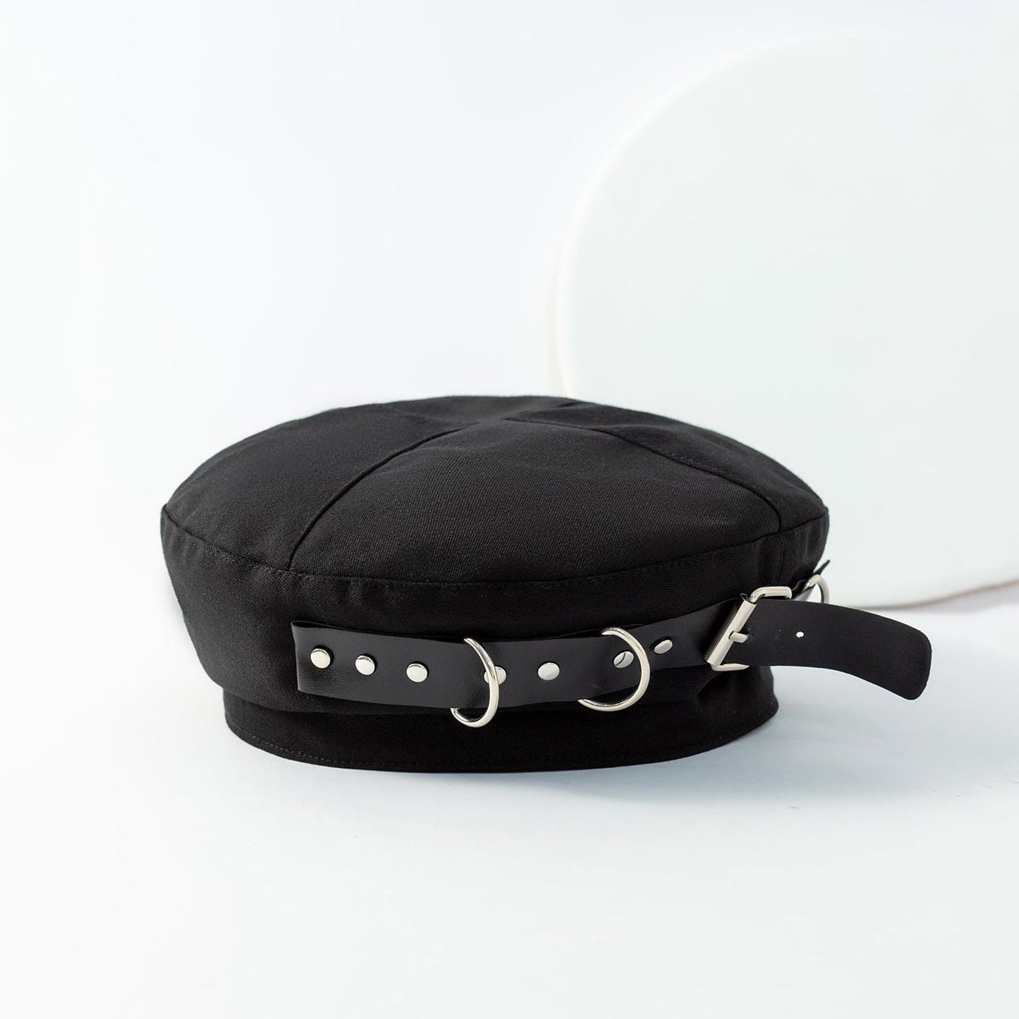 Punk Dark-themed Metal Round Ring Belt Buckle, Four-corner Fedora Hat, Tomboyish Streetwear, Casual And Versatile Hat