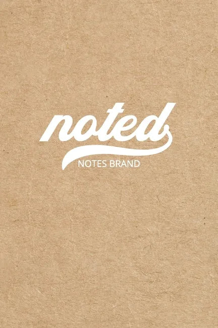 Noted Pocket Notebook: 4"x6", Small Journal Blank Memo Book, White Logo Kraft Brown Cover - Paperback