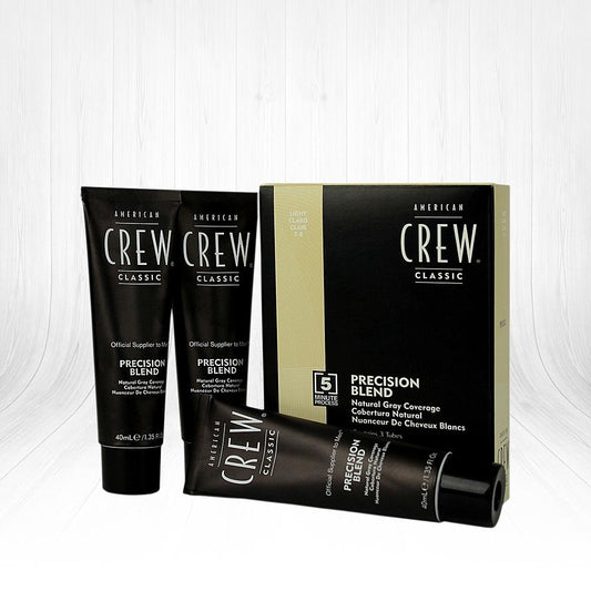 American Crew Ammonia-Free Hair Dye for Men - Natural White Hair Coverage, Precision Blend, 3x40ml