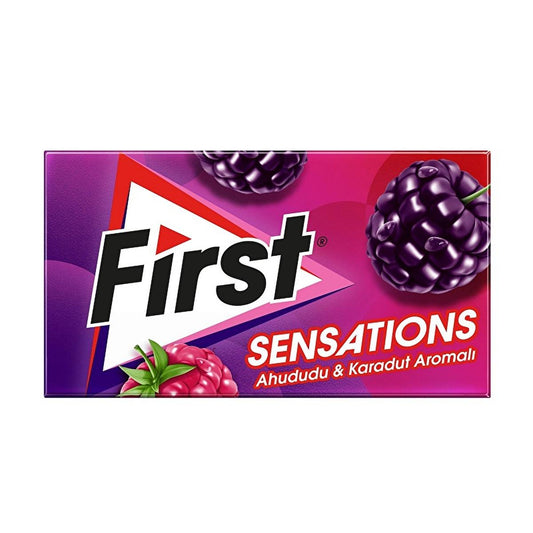 First Sensations Sugar-Free Chewing Gum - Raspberry & Blackberry Flavor, Refreshing and Long-Lasting, 27g