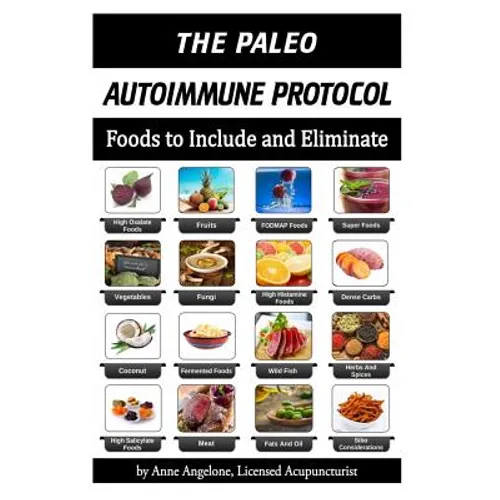 The Paleo Autoimmune Protocol: Quick Reference FOOD CHART in BLACK and WHITE - Paperback