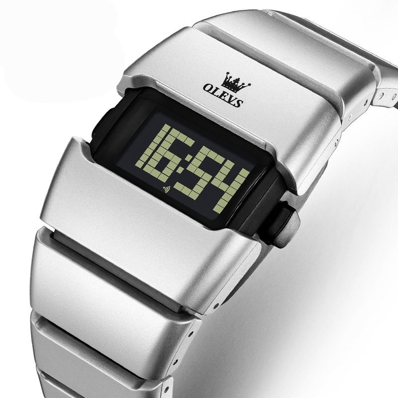 Fashionable Digital Display High-end Square-shaped Student Electronic Watch
