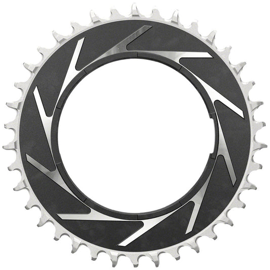 SRAM XX SL Eagle T-Type Thread Mount Chainring - 38t 12-Speed Thread Mount For XX SL PM Spider 3mm Offset Aluminum BLK/Silver