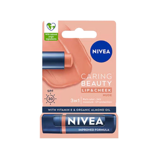 Nivea Lip and Cheek Balm - Tinted SPF30 Protection for Lips & Cheeks - Compact Multi-Purpose Beauty