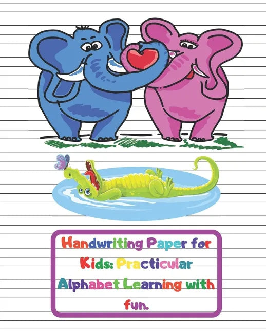 Handwriting Paper for Kids: Practicular Alphabet Learning with fun.: Cursive Writing Books and Practice Paper:3-Line and Checkered Writing Sheets( - Paperback